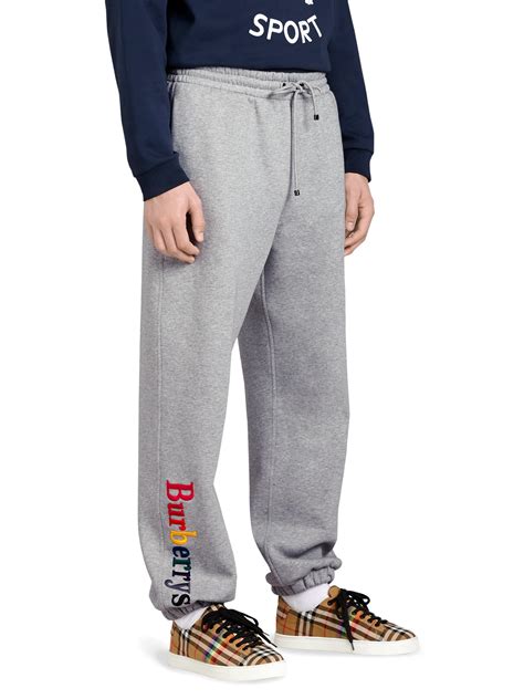 burberry sweatpants rainbow grey